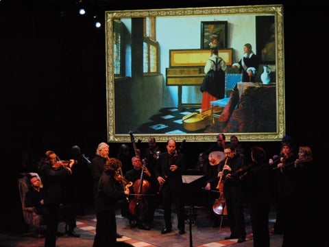 Tafelmusik with Vermeer The music lesson (photo by Glenn Davidson)